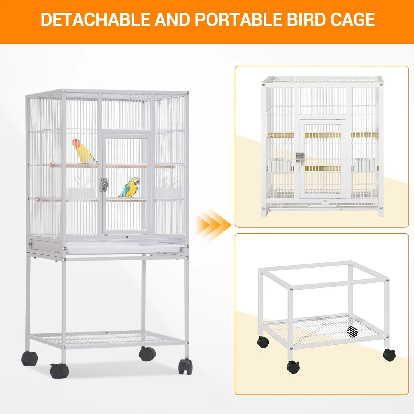 Five Level Metal Small Animal Cage With Wheels And Removable Tray
