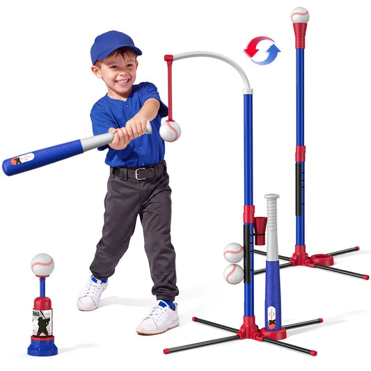 Hyes 3in1 Baseball Pitching Machine And Tee Stand For Kids