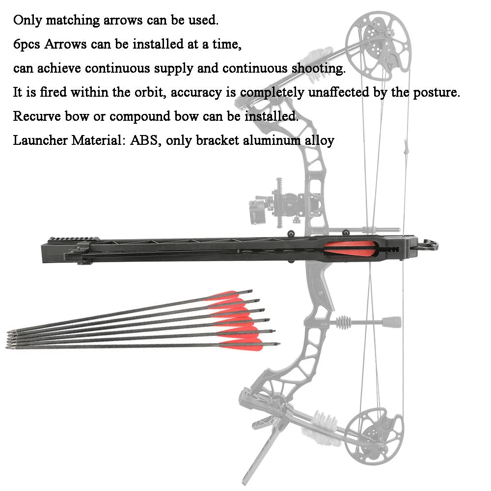 Six Arrow Archery Magazine Launcher For Compound Recurve Bows