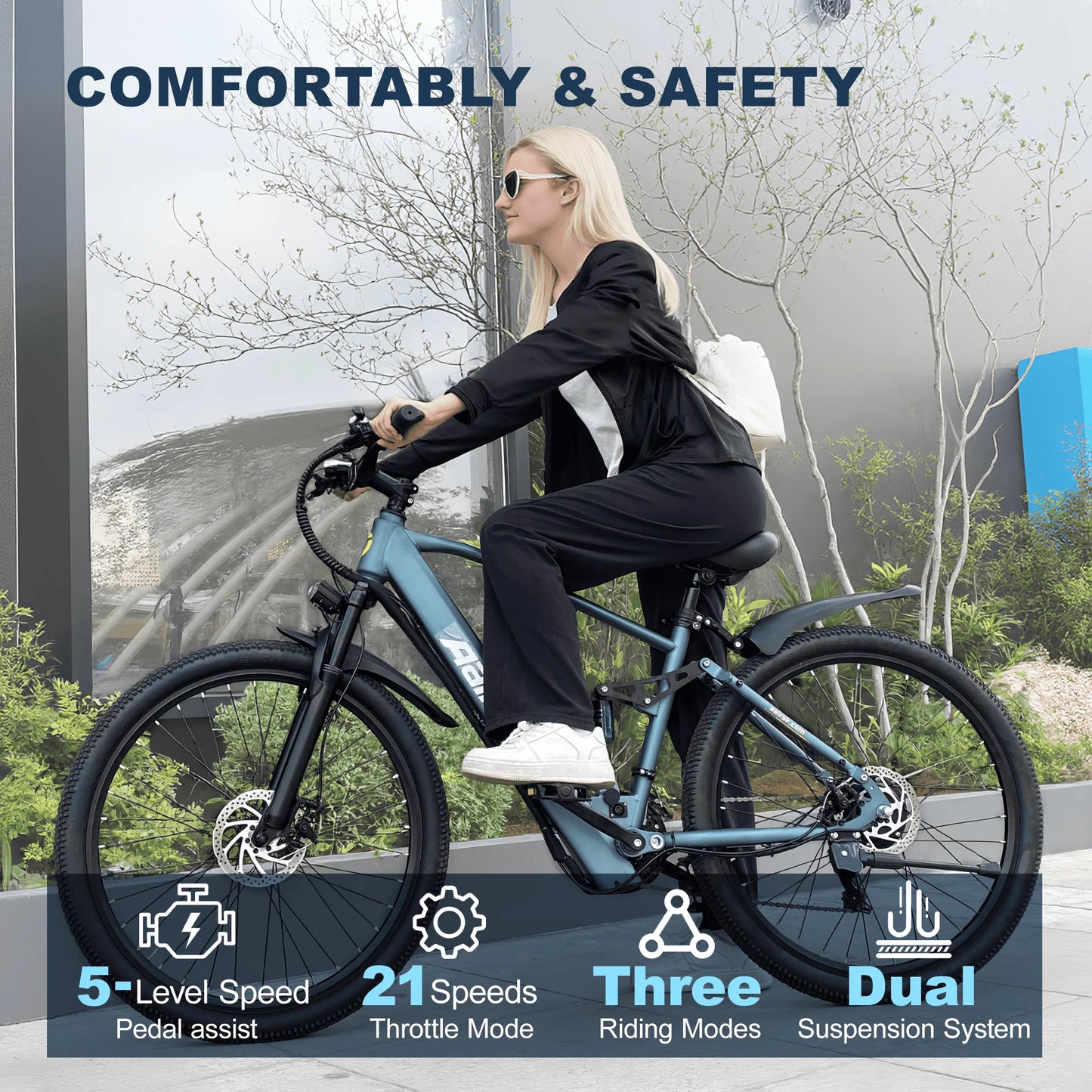 EOEOTWO 750W Electric Mountain Bike With 36V Lithium Battery