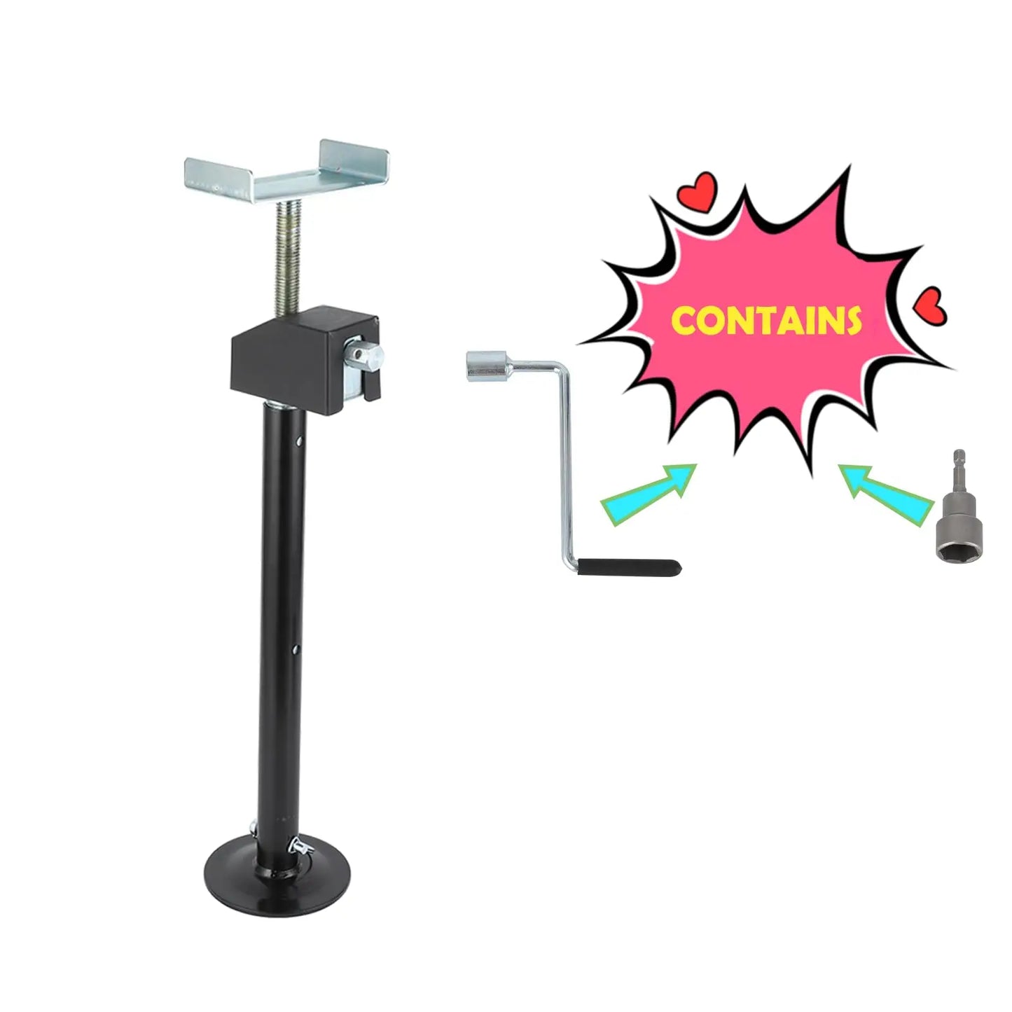 Heavy Duty RV Slide Out Stabilizer Jacks Quick Lift Crank