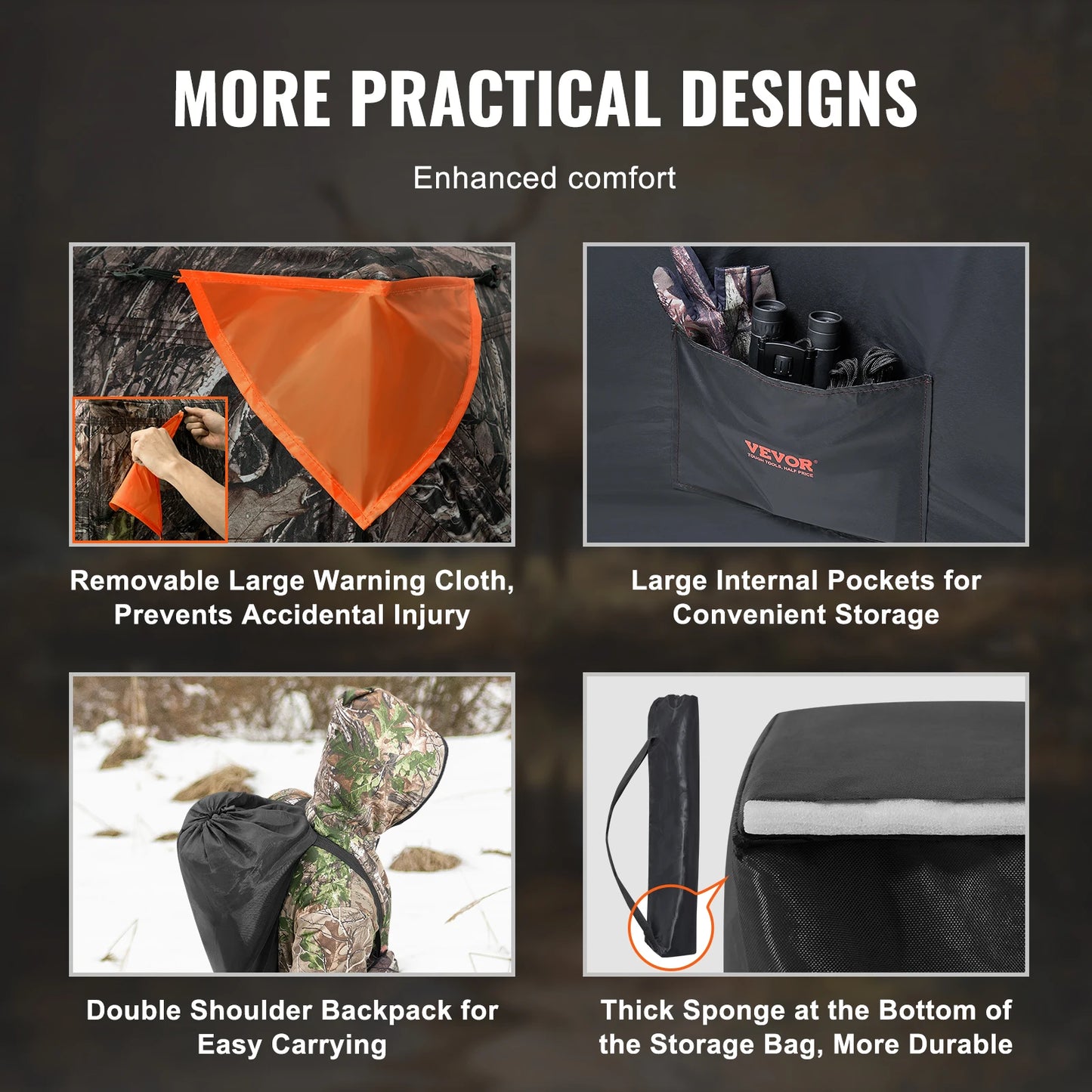 SucceBuy See Through Mesh Ground Hunting Blind For Wildlife Watching