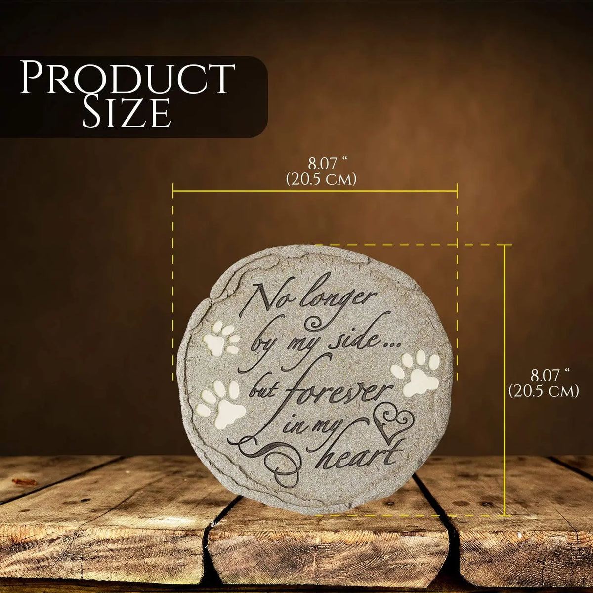 Pet Memorial Stone for Cats and Dogs Weatherproof Outdoor Tribute