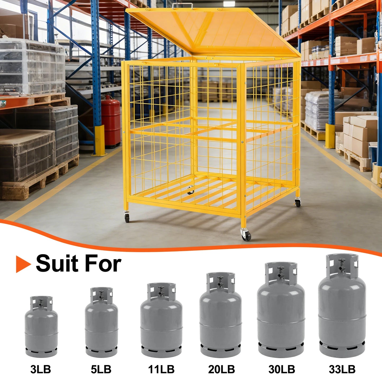 Heavy Duty Steel Propane Tank Storage Box For Outdoors