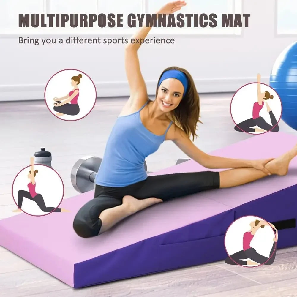 Tumbling Mat With Handles For Gymnastics Yoga And Core Training