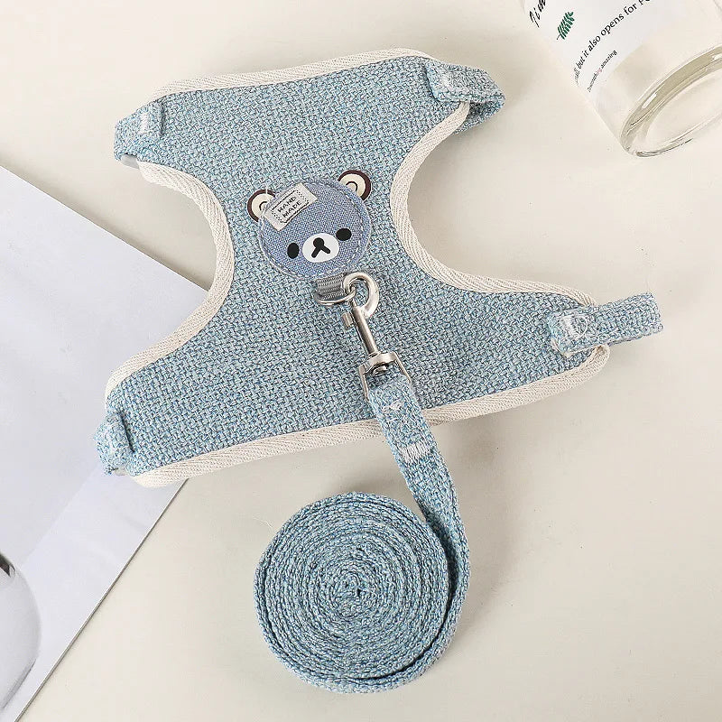 Rabbit Harness And Leash Set For Outdoor Walking Pets