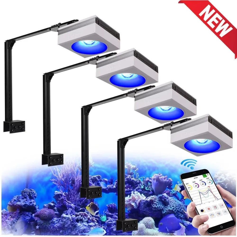 PopBloom RL90 WiFi LED Aquarium Light Full Spectrum Reef Lamp