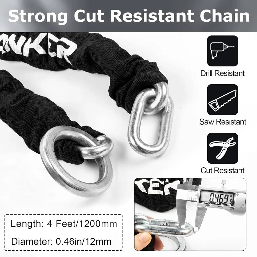 YAO HUI HUANG Heavy Duty Motorcycle Chain And U Lock