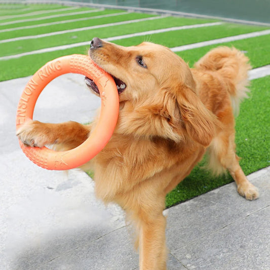 Resistant Interactive Dog Training Ring Puller Flying Disc Toy