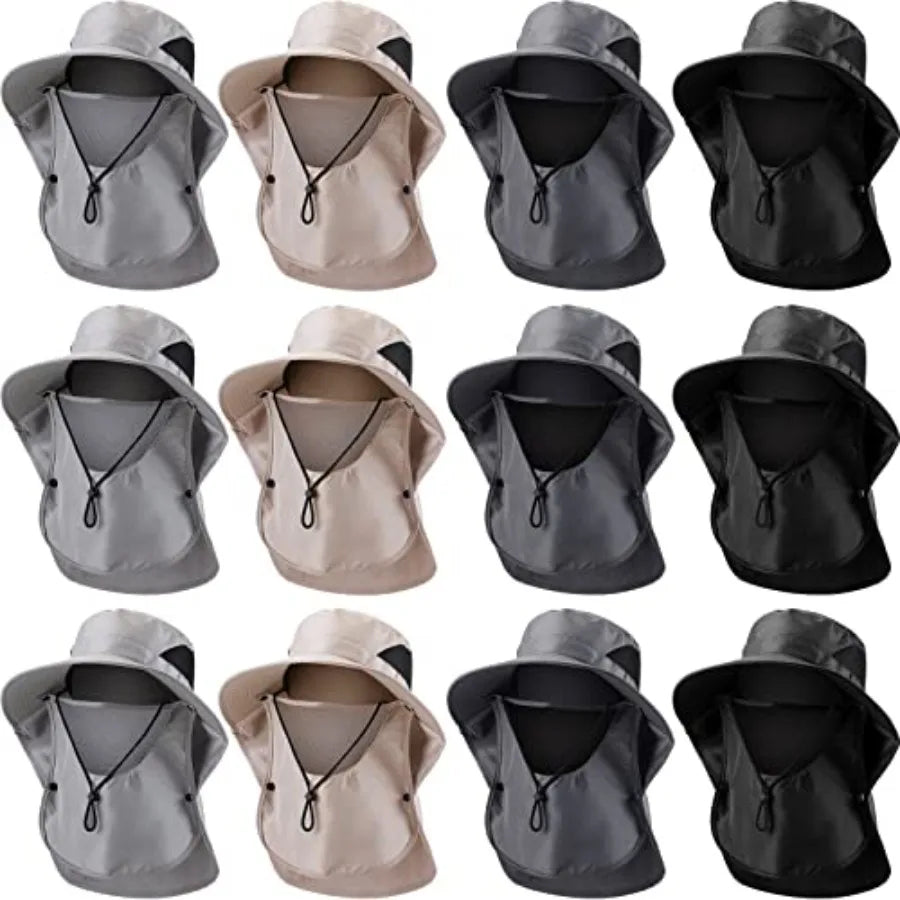 Foldable Wide Brim Sun Hat With UV Protection And Flap