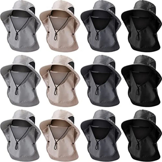 Foldable Wide Brim Sun Hat With UV Protection And Flap