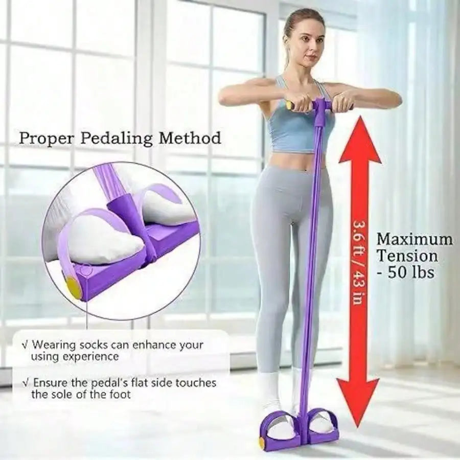 Heavy Duty Latex Pedal Resistance Bands For Full Body Workout