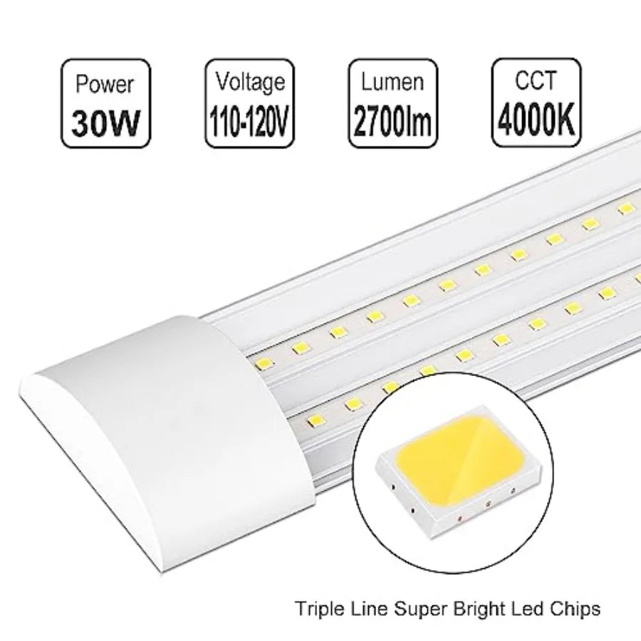 Solar Powered Smart LED Batten Light For Indoor Ceiling Mount