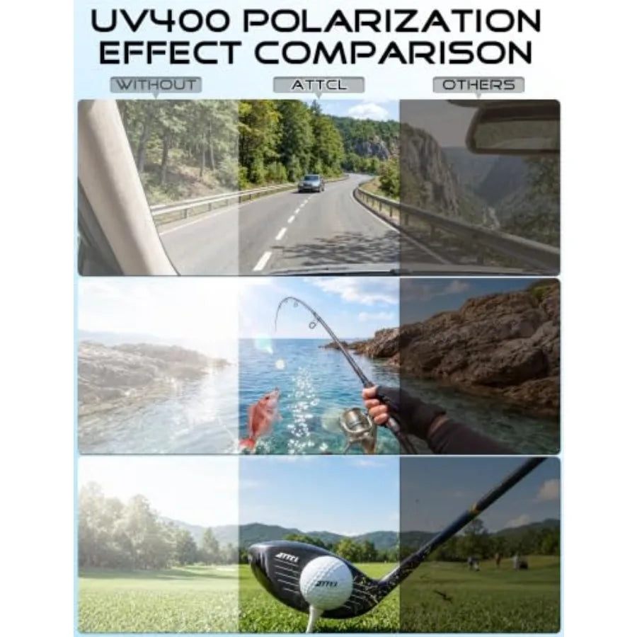 Sports Polarized Sunglasses With UV400 Protection And TR90 Frame