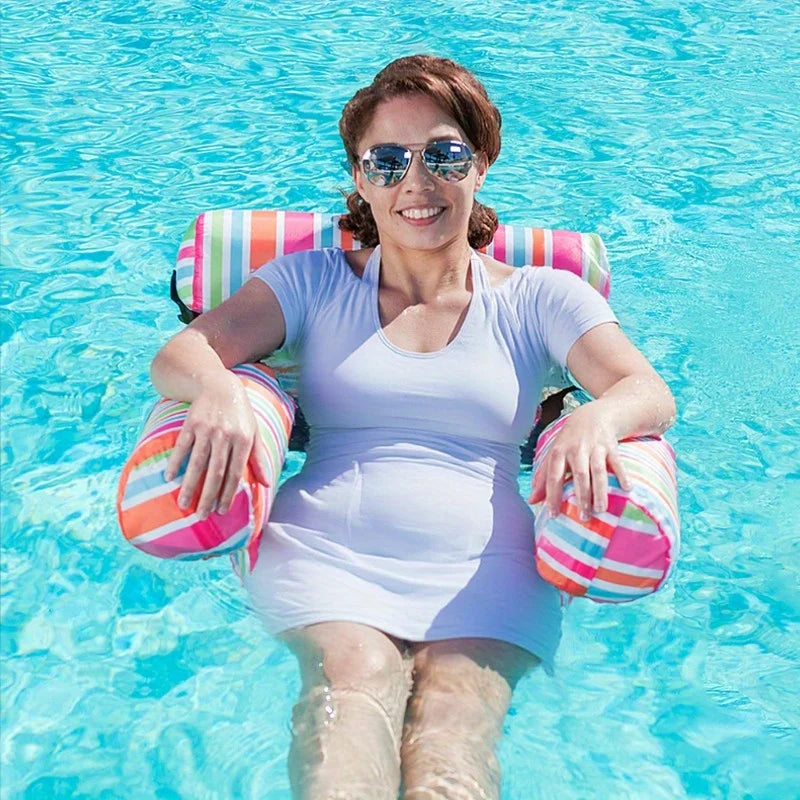 Joyfy Inflatable Pool Float Hammock Chair Lounger Set