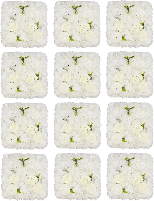 Artificial Silk Rose Flower Wall Panels For Wedding Party Decor