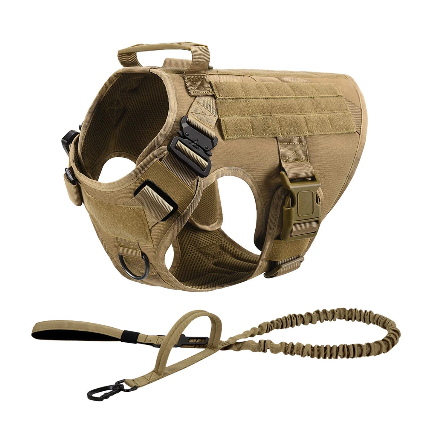 Petavel Tactical Dog Harness With Quick Release Padded Molle Vest