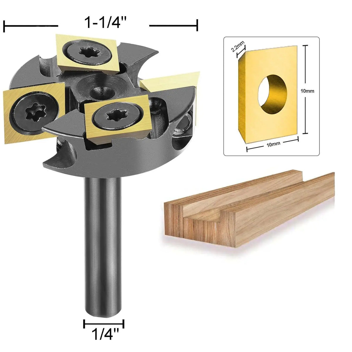 SpeTool Carbide Insert Spoilboard Surfacing Router Bit For Woodworking