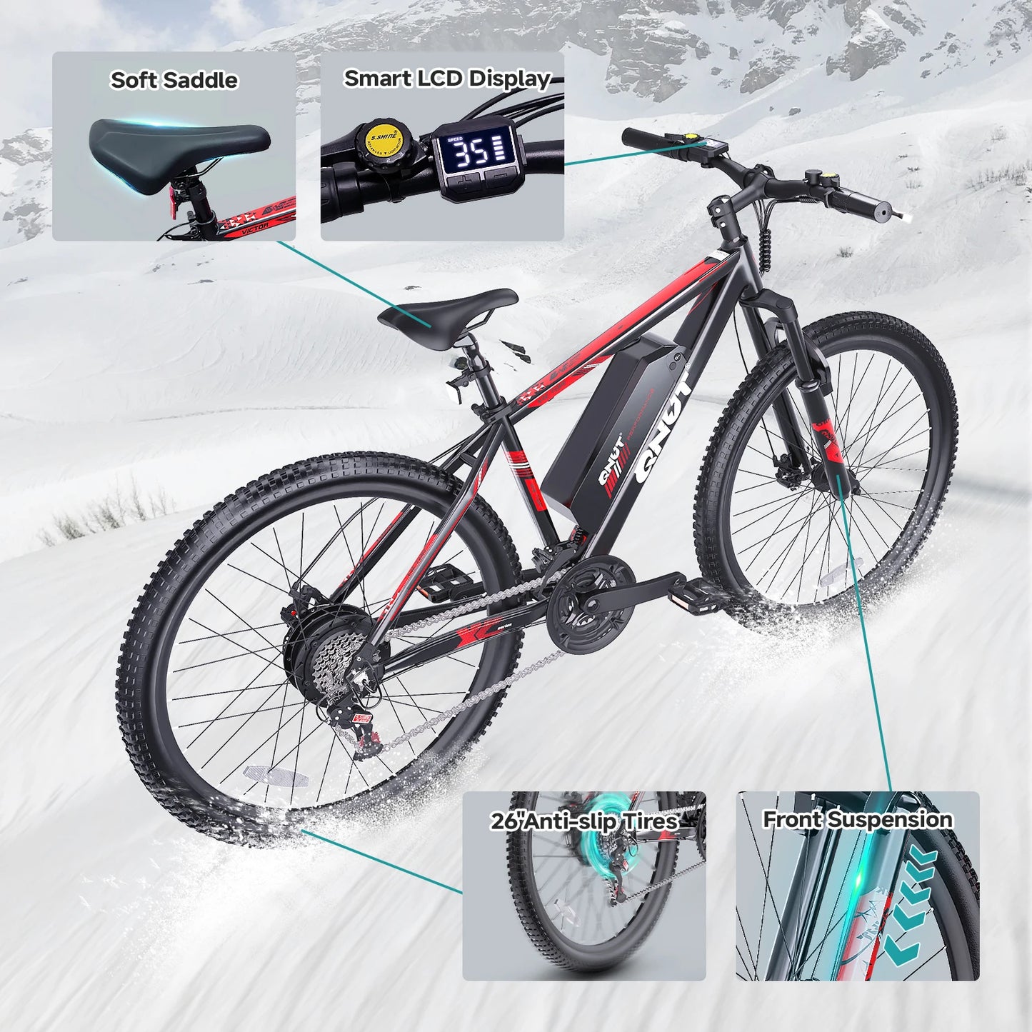 QNUT Victor 3.0 Mountain Electric Bike With 1000 Watt Motor