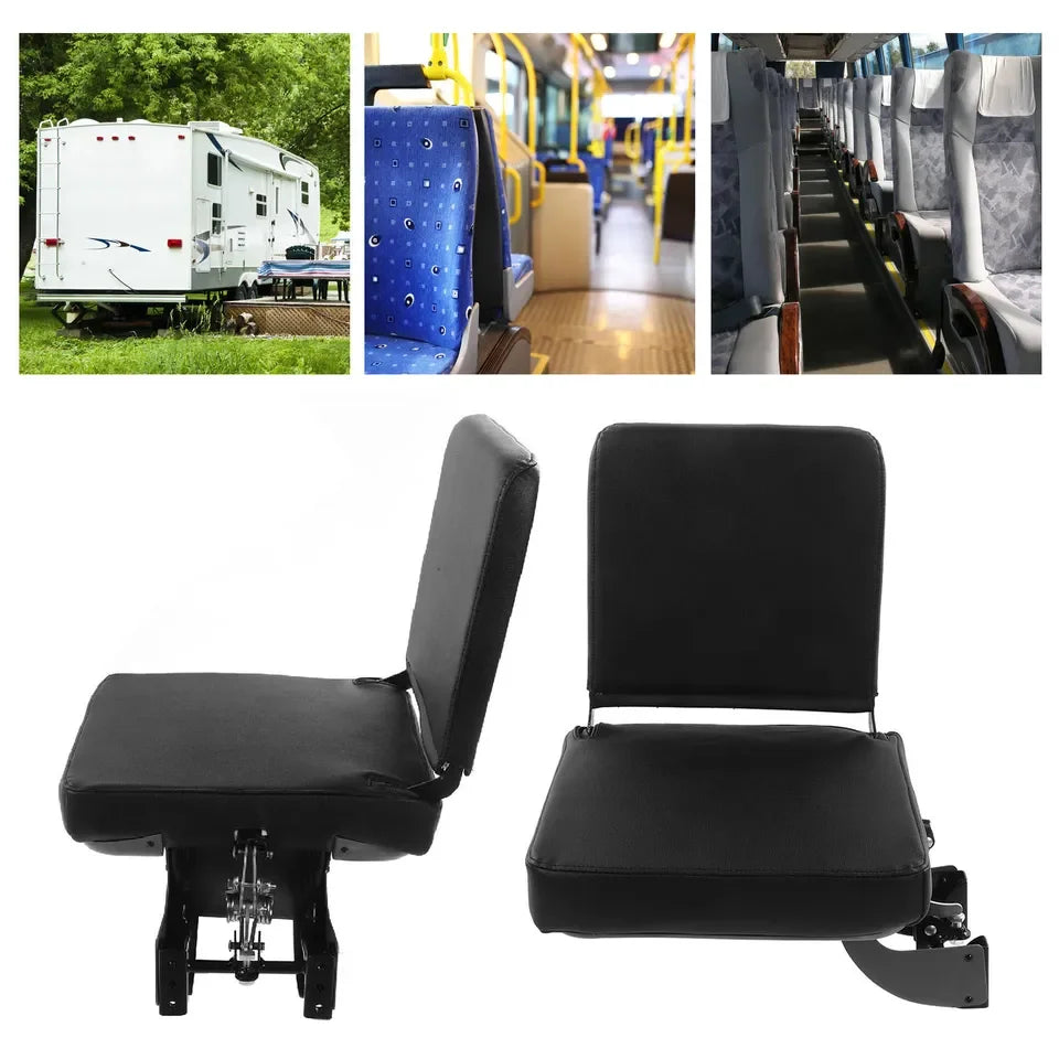 HWHongRV Heavy Duty Leather RV Bus Folding Flip Seat