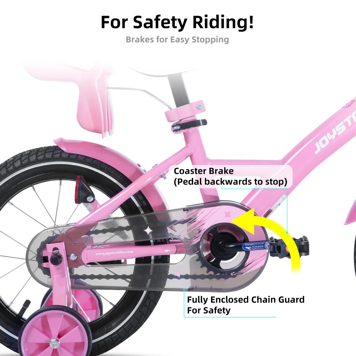 Joystar Kids Bike With Training Wheels And Front Basket