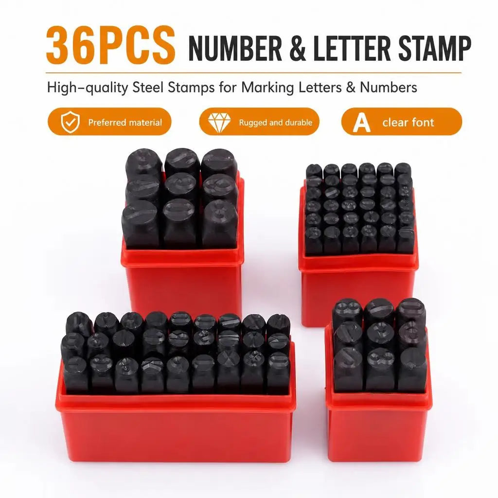 Heavy Duty Carbon Steel Number Letter Stamp Kit For Crafts