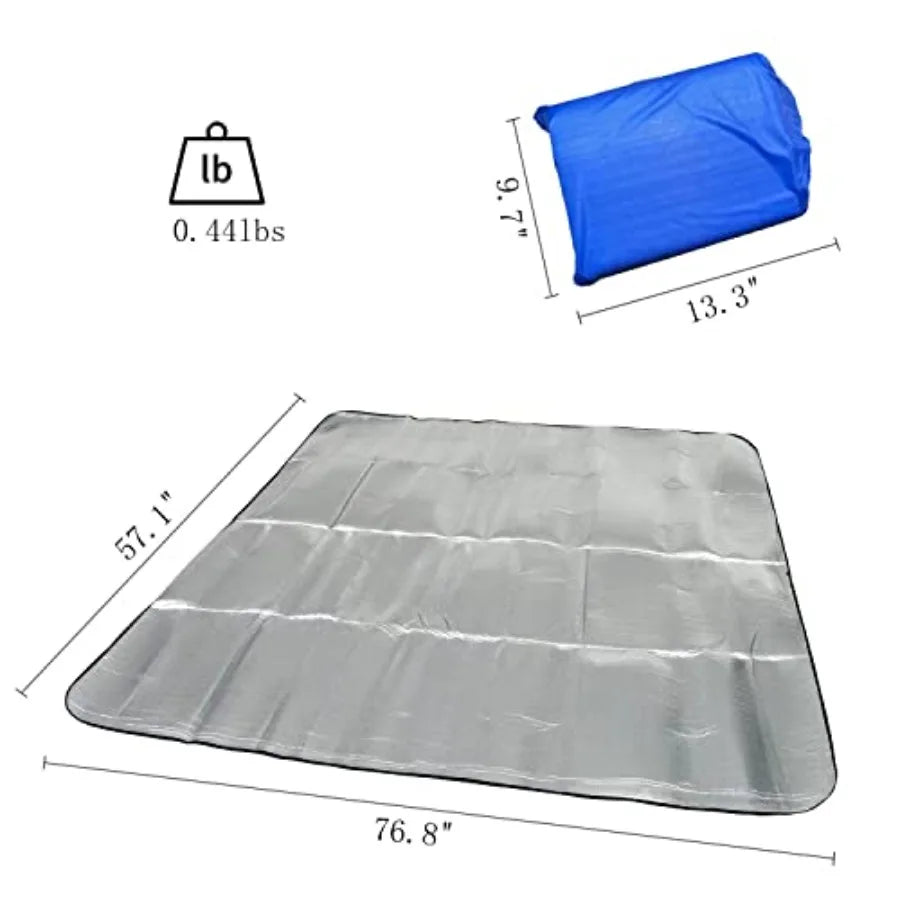 Outdoor Double-Sided Moisture-Proof Aluminum Foil Foam Pad Waterproof and Insulating Foil Mat Picnic Mat Camping Mat for Beach