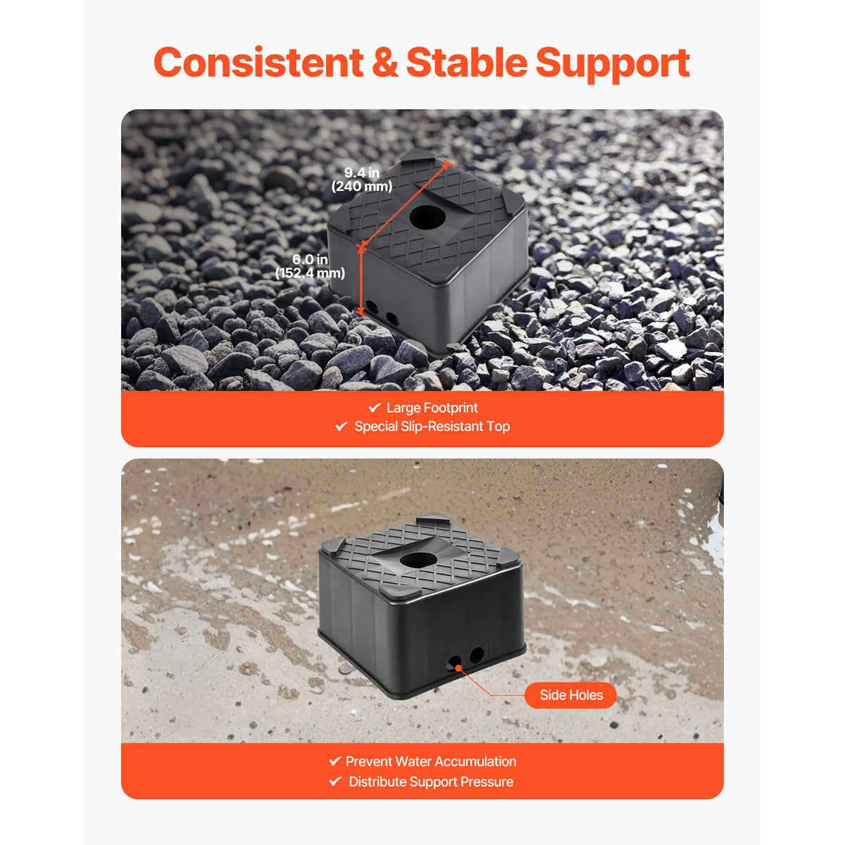 VEVOR Heavy Duty RV Trailer Jack Stand Leveling Block