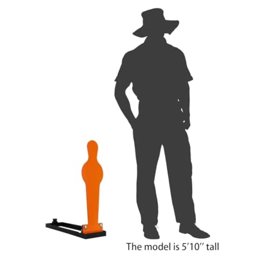 28" AR500 Steel 3/8"  Thick Auto Reset Popper Target for Pistol and Rifle Shooting Orange Ideal for Outdoor Range Practic