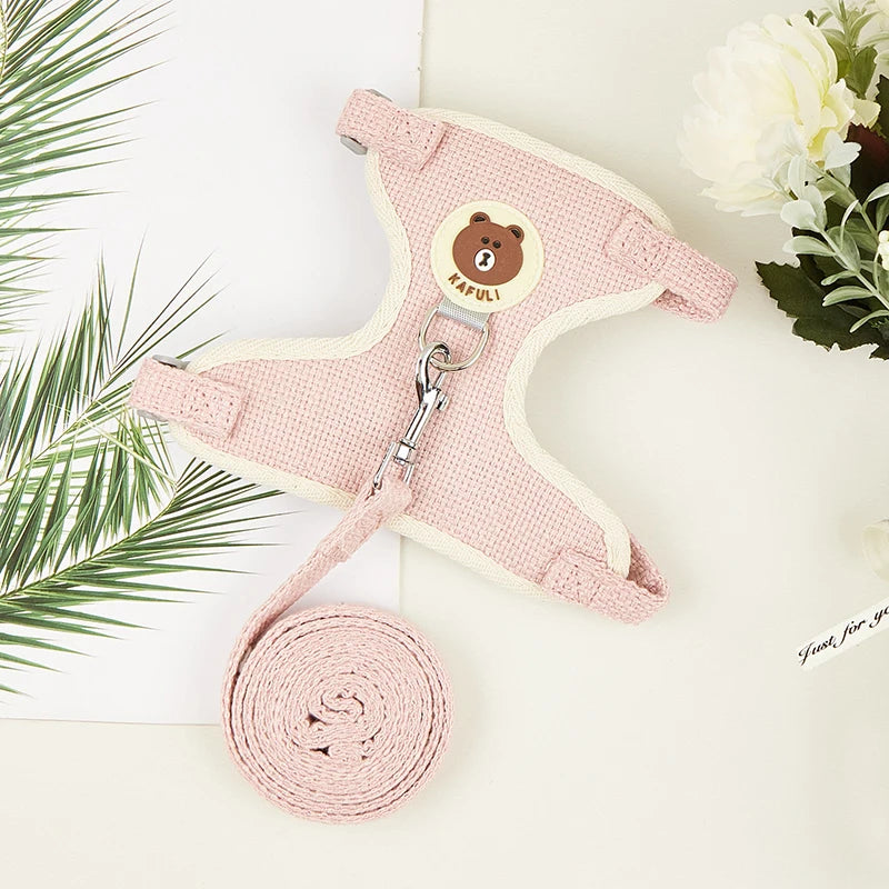 Rabbit Harness And Leash Set For Outdoor Walking Pets