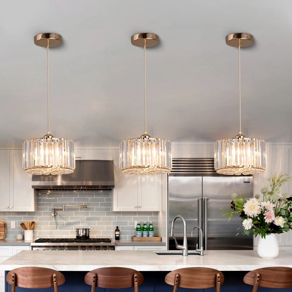 GreeLustr Modern Crystal Pendant Light Ceiling Fixture