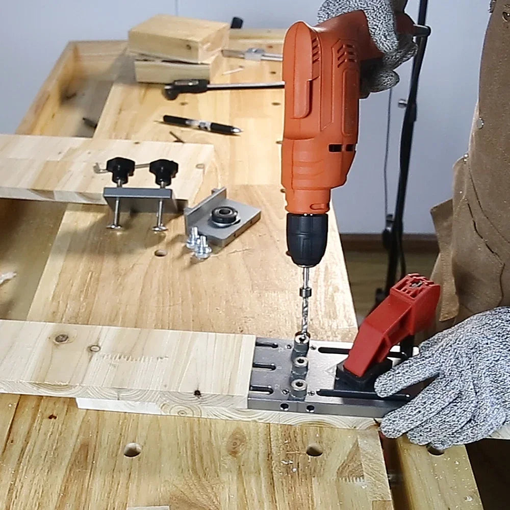 Allsome 3 In 1 Wood Doweling Jig Kit Aluminum Alloy