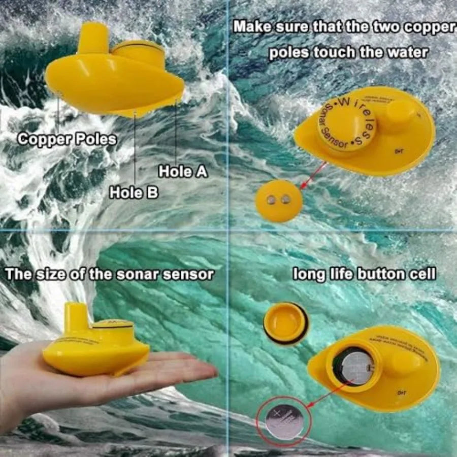 Wireless Handheld Fish Finder With LCD Depth Display For Boats