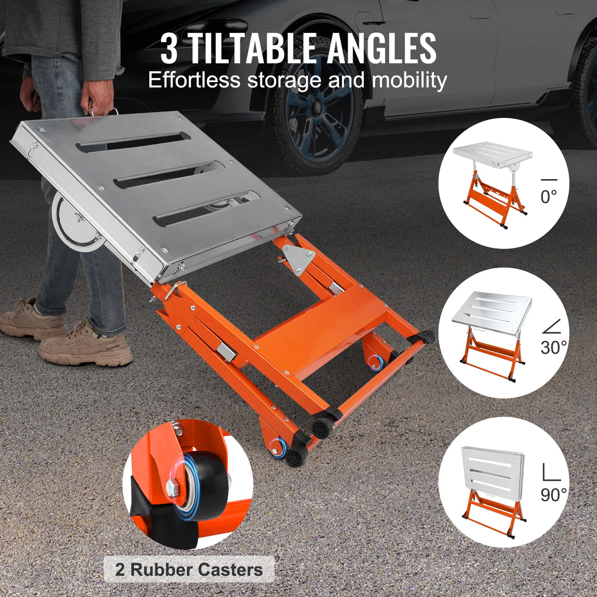 VEVOR Foldable Steel Welding Table With Adjustable Height