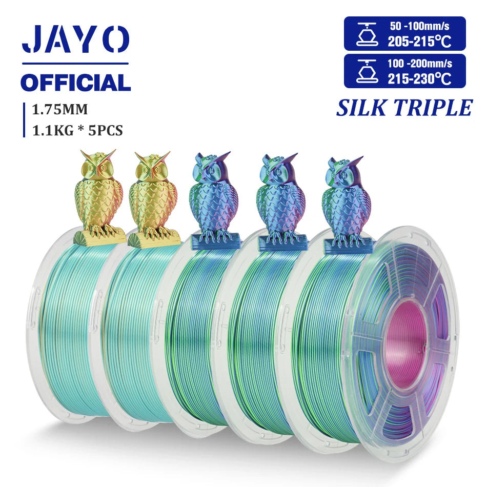 Jayo Premium 3D Printer Filament PLA Plus ABS PETG Silk
