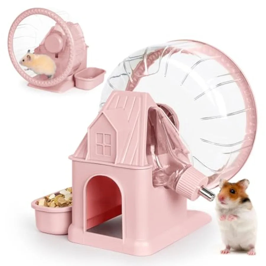 Quiet Hamster Exercise Wheel With Water Bottle And Food Bowl