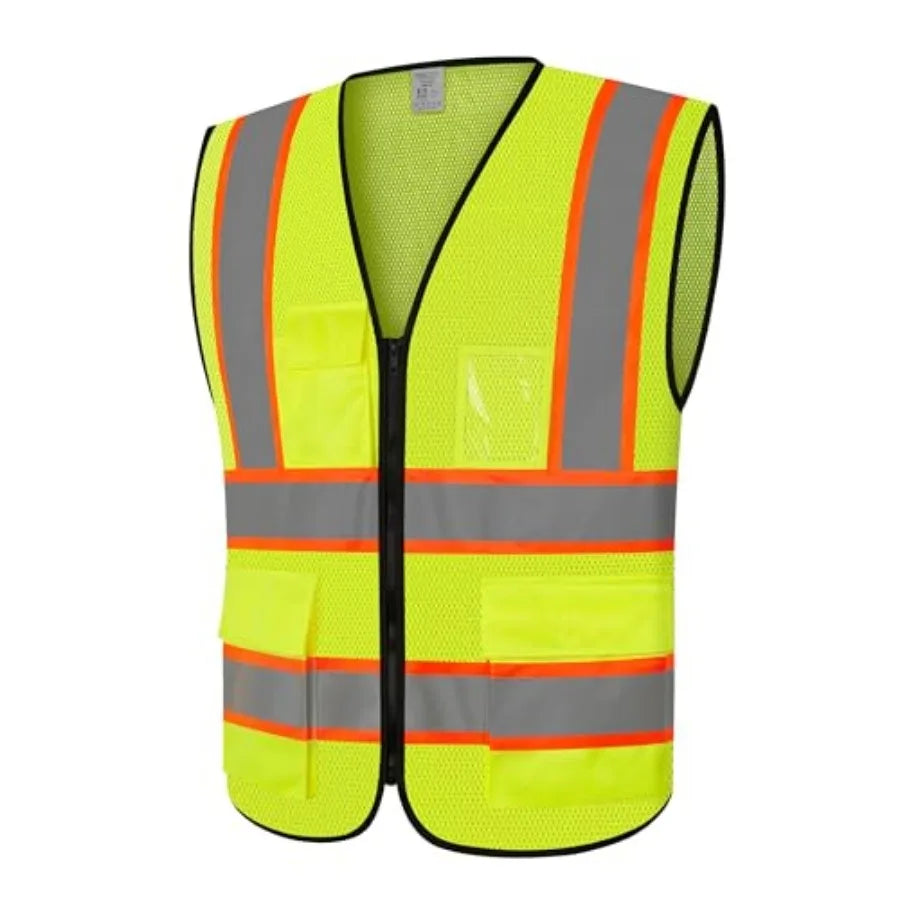 High Visibility Mesh Safety Vest With Reflective Strips For Work