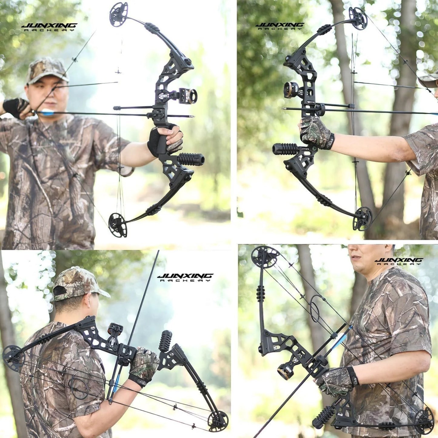 20-70lbs Adjustable Compound Bow Set 320FPS 80% Let-off Right Left Hand Archery Kit for Outdoor Hunting Shooting Sports