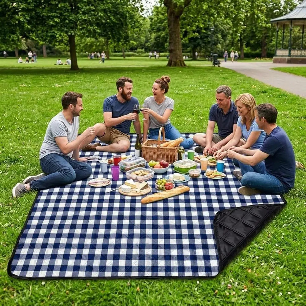 Picnic Blanket Waterproof Sandproof, Foldable Outdoor With Premium Canvas Strap Beach