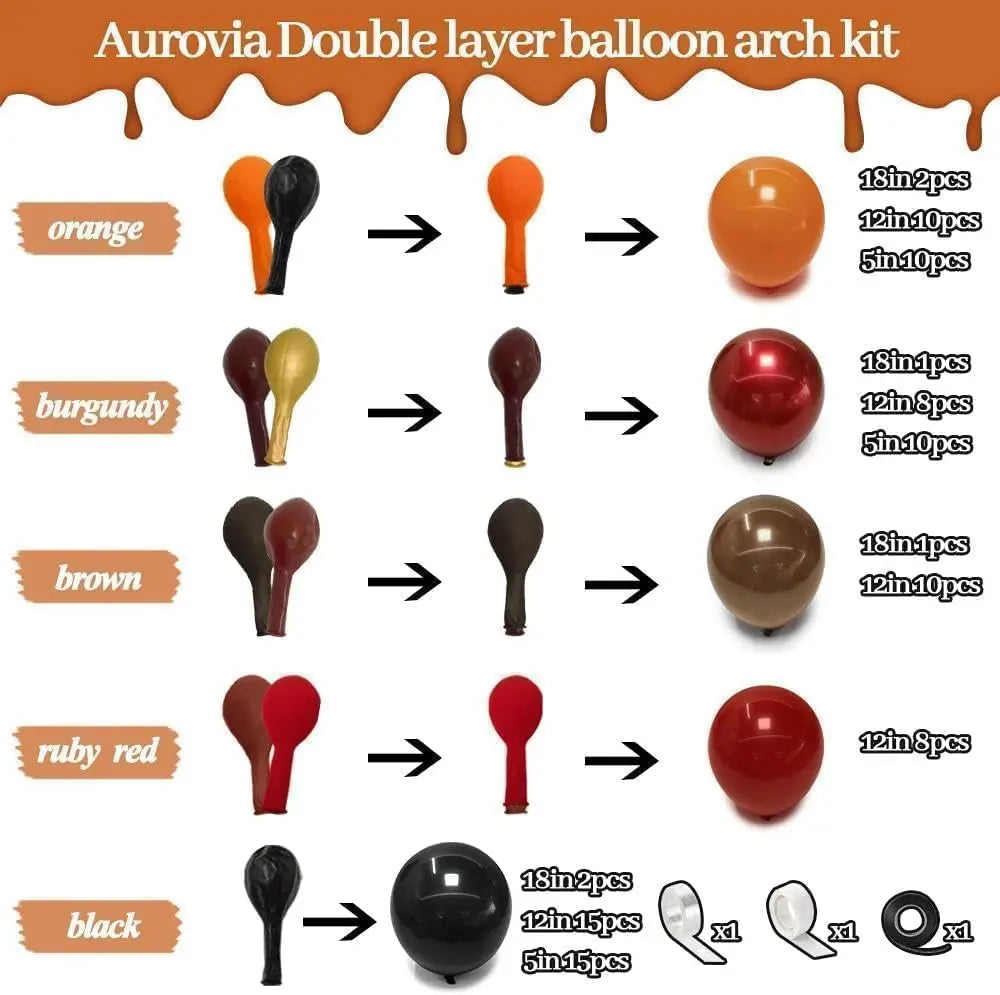 Premium Halloween Latex Balloon Arch Garland Party Kit