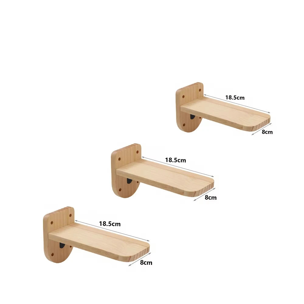 CWV Wall Mounted Cat Climbing Shelf Sisal Scratching Post