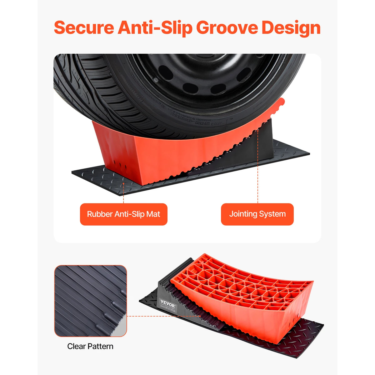 SucceBuy Camper Levelers 2 Pcs RV Leveling Blocks Camper Wheel Chock RV Camper Leveler Kit with Anti-Slip Mat Carrying Bag Level