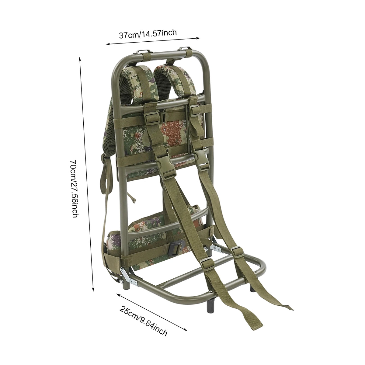Bymaocar Foldable Aluminum Hunting Pack Frame Waist Belt