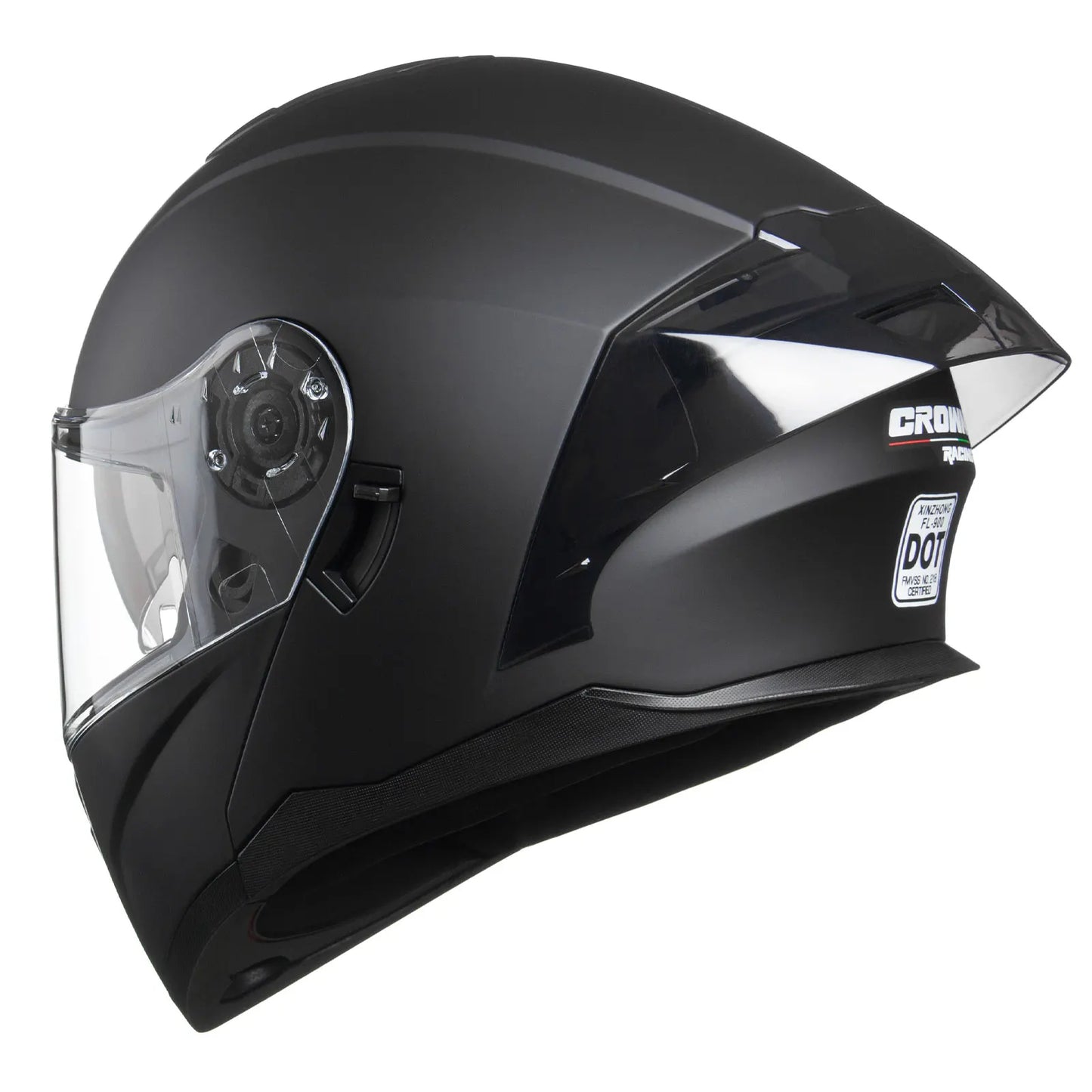 Crown Racing Modular Flip Up Motorcycle Helmet With DOT Certification