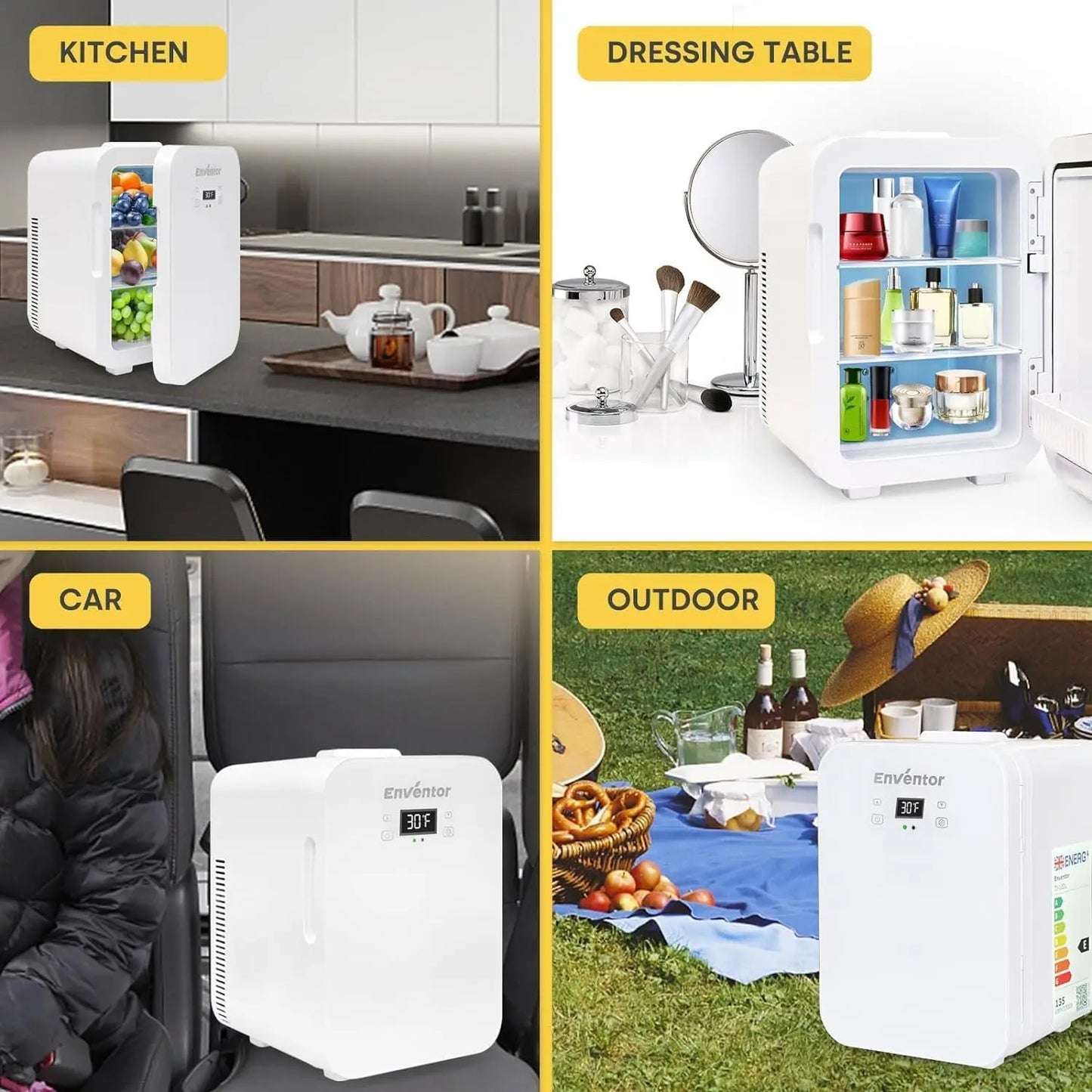 Enventor Portable Car Refrigerator Cooler And Warmer