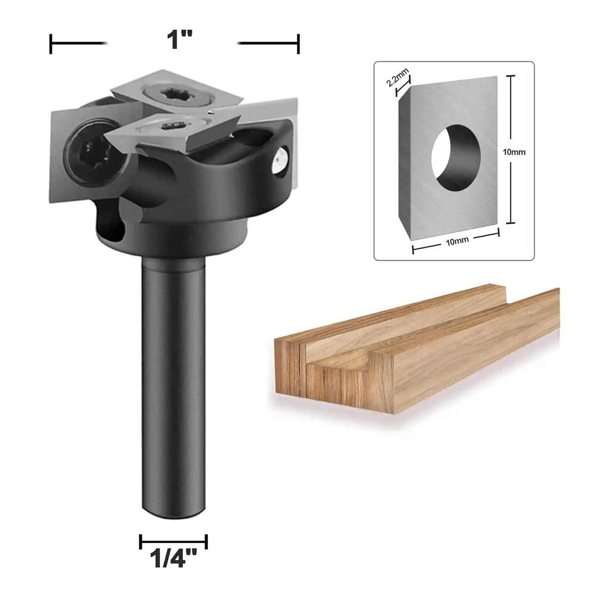SpeTool Carbide Insert Spoilboard Surfacing Router Bit For Woodworking