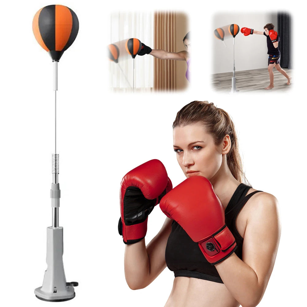 JOCESTYLE Adjustable Boxing Bag Stand With Speed Reflex Ball Set