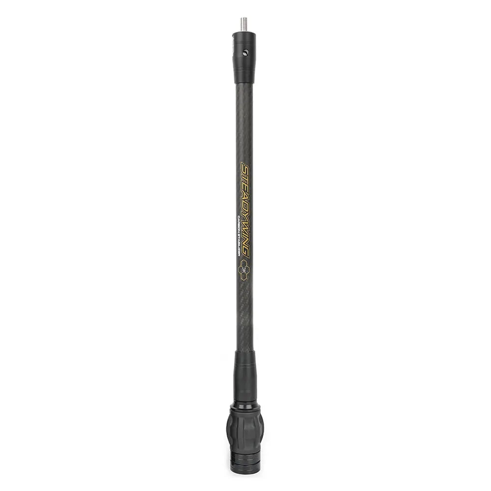 3K Carbon Compound Bow Stabilizer Balance Bar 6/8/10/12/15 Inch Shock Absorbing Vibration Dampening Rod Lightweight Archery Accessory for Outdoor Target Shooting and Small Game Hunting Equipment