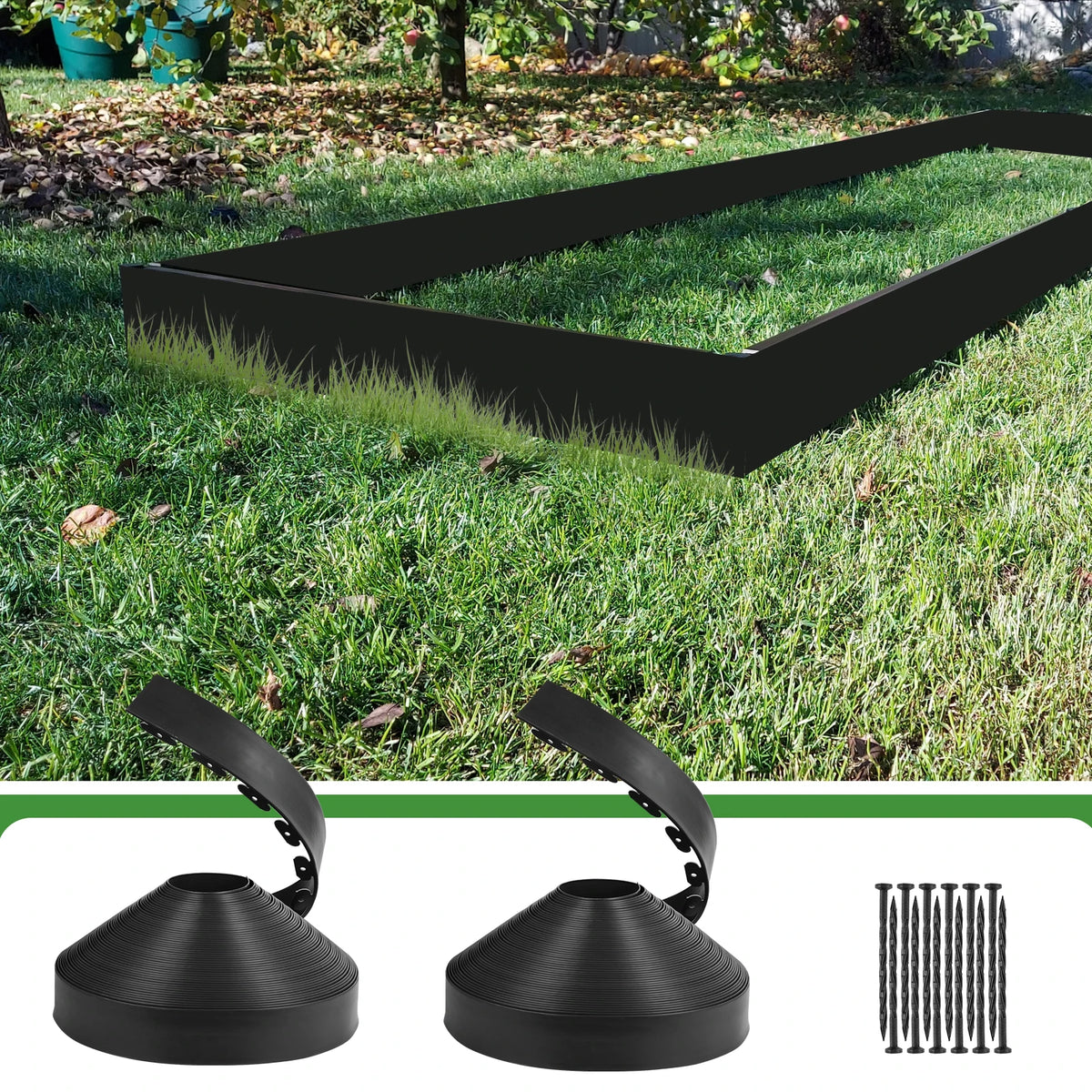 No Dig Garden Landscape Edging Roll With Durable Spikes