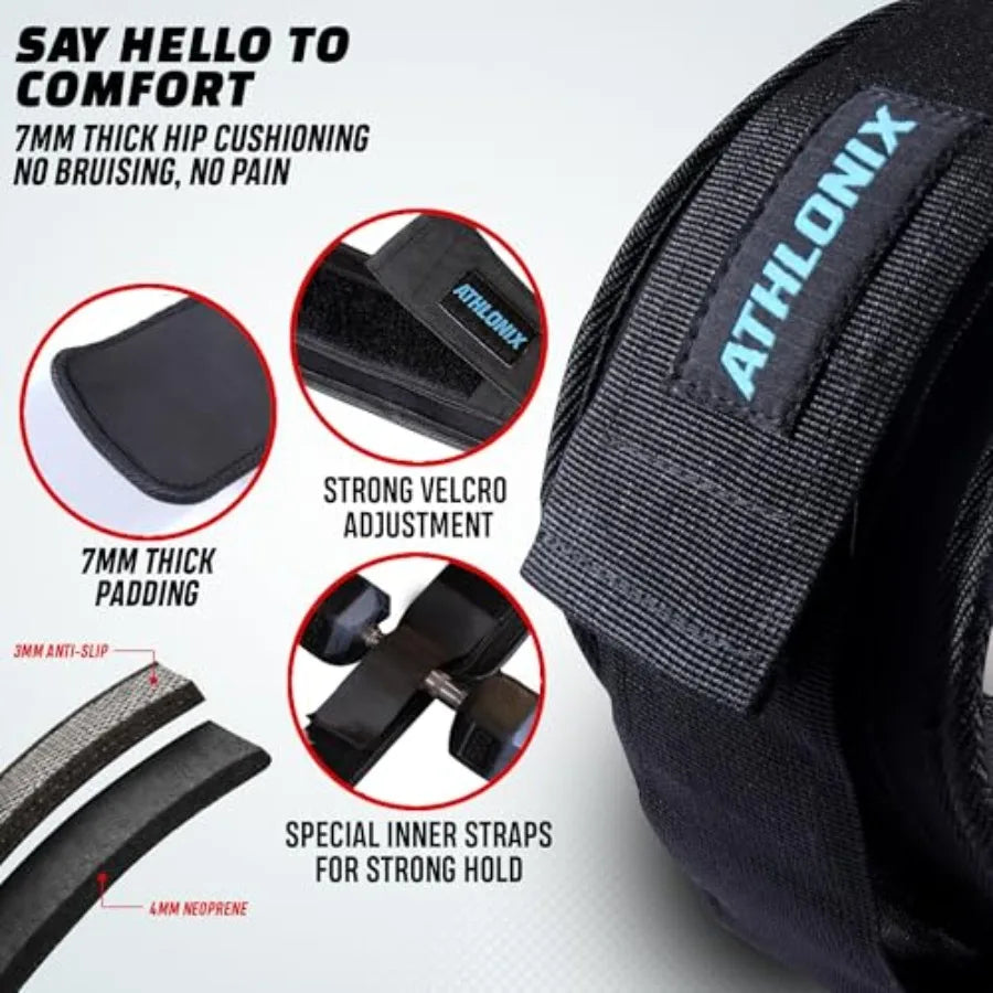 Hip Thrust Belt for Weightlifting, Dumbbells and Kettlebells